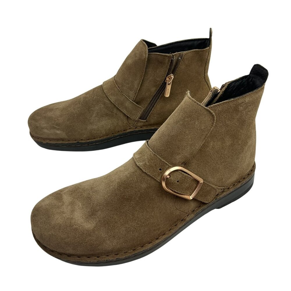 Naot Kolmer Suede Buckle Strap Ankle Boots Womens 9.5-10 Brown